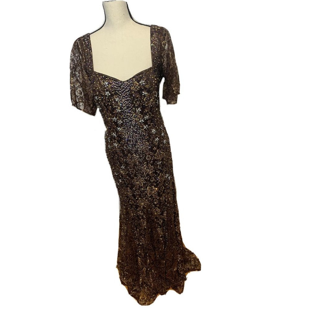 Princess Haute Couture Size 18 Gown Dress Beaded - Picture 2 of 10